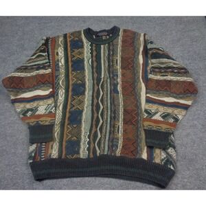 Vintage Brandini Le Collezioni Sweater Mens XL 3D Knit Coogi Style